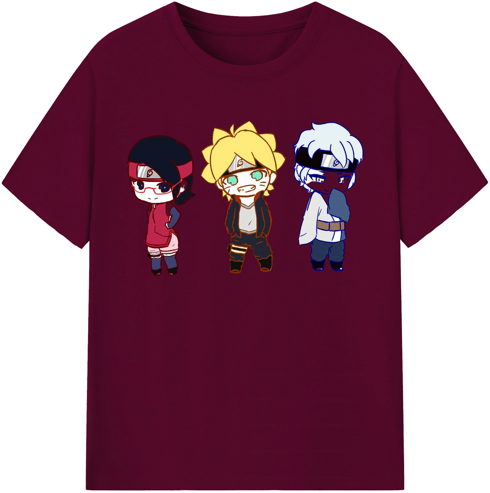 （画像用） NARUTO -ナルト- うずまき ボルト Uzumaki Boruto レディースカジュアルプリントTシャツ（綿100％）